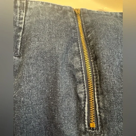 Y2K VINTAGE FOREVER 21 Women’s SZ M Pleated Denim Blue Jean Mini Skirt Festival - Picture 9 of 13